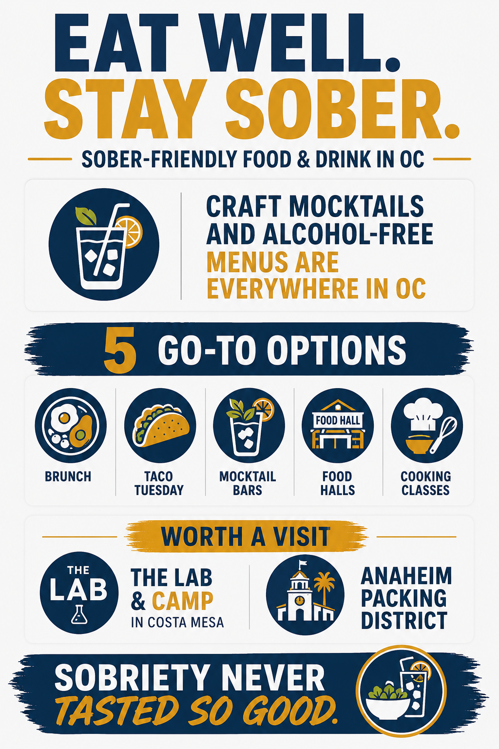 Sober friendly dining in orange county